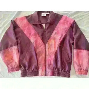 Beyond Performance Purple Nylon Lightweight Jacket Petite Small Vintage